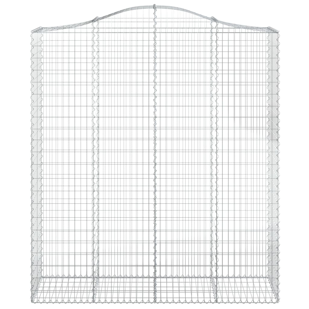 Arched Gabion Baskets 3 pcs 200x50x220/240 cm Galvanised Iron
