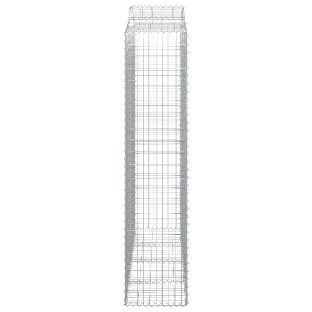 Arched Gabion Baskets 3 pcs 200x50x220/240 cm Galvanised Iron