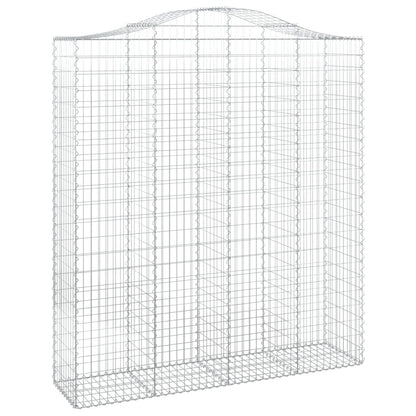 Arched Gabion Baskets 4 pcs 200x50x220/240 cm Galvanised Iron