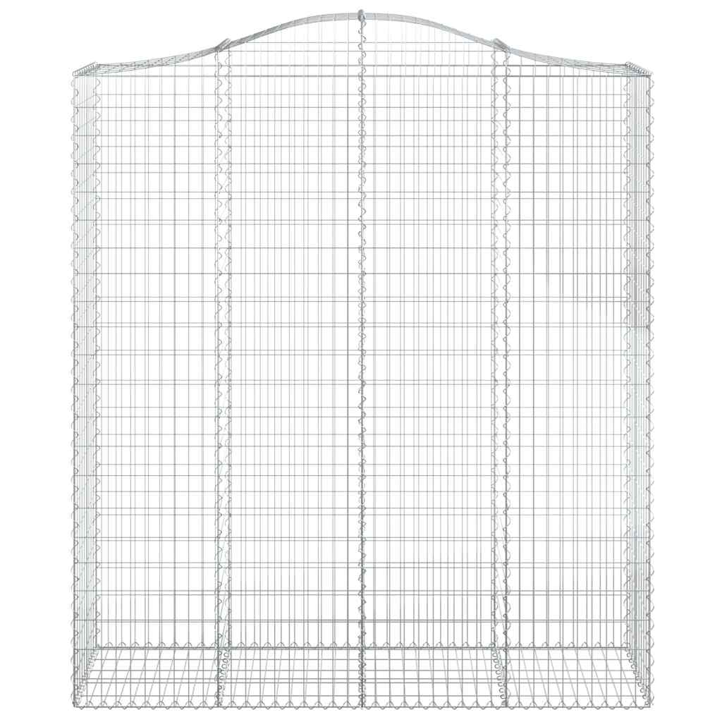 Arched Gabion Baskets 7 pcs 200x50x220/240 cm Galvanised Iron