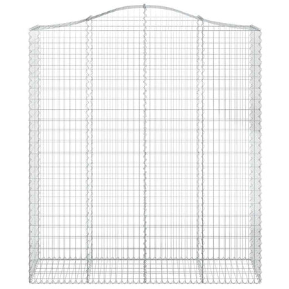 Arched Gabion Baskets 7 pcs 200x50x220/240 cm Galvanised Iron