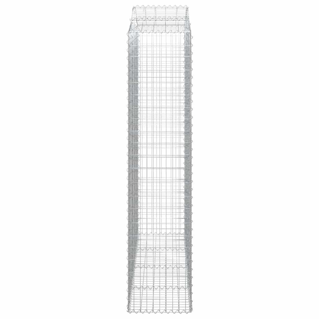 Arched Gabion Baskets 7 pcs 200x50x220/240 cm Galvanised Iron