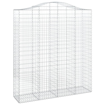 Arched Gabion Baskets 8 pcs 200x50x220/240 cm Galvanised Iron