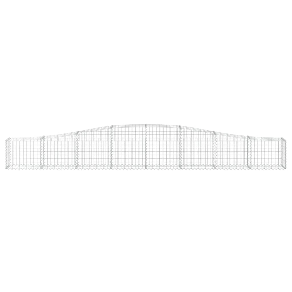 Arched Gabion Baskets 2 pcs 400x30x40/60 cm Galvanised Iron