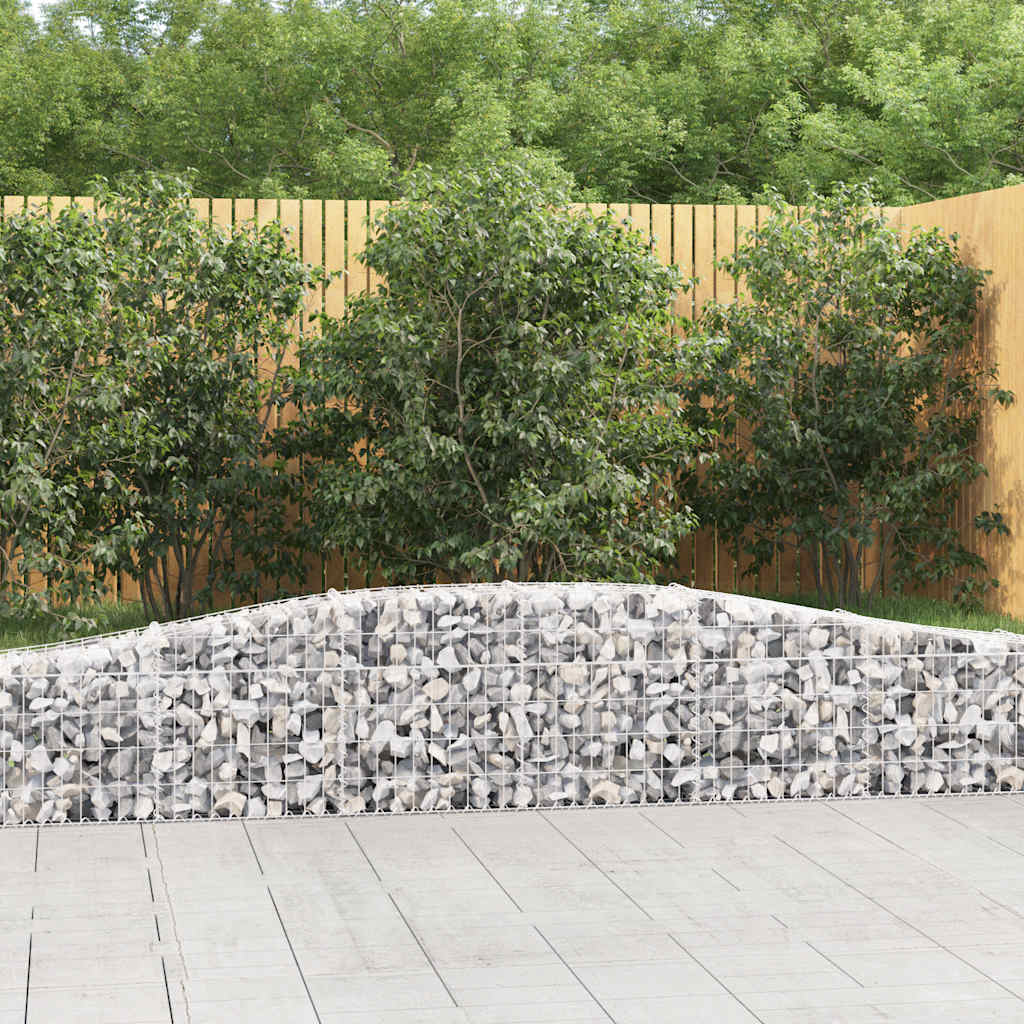 Arched Gabion Baskets 3 pcs 400x30x40/60 cm Galvanised Iron