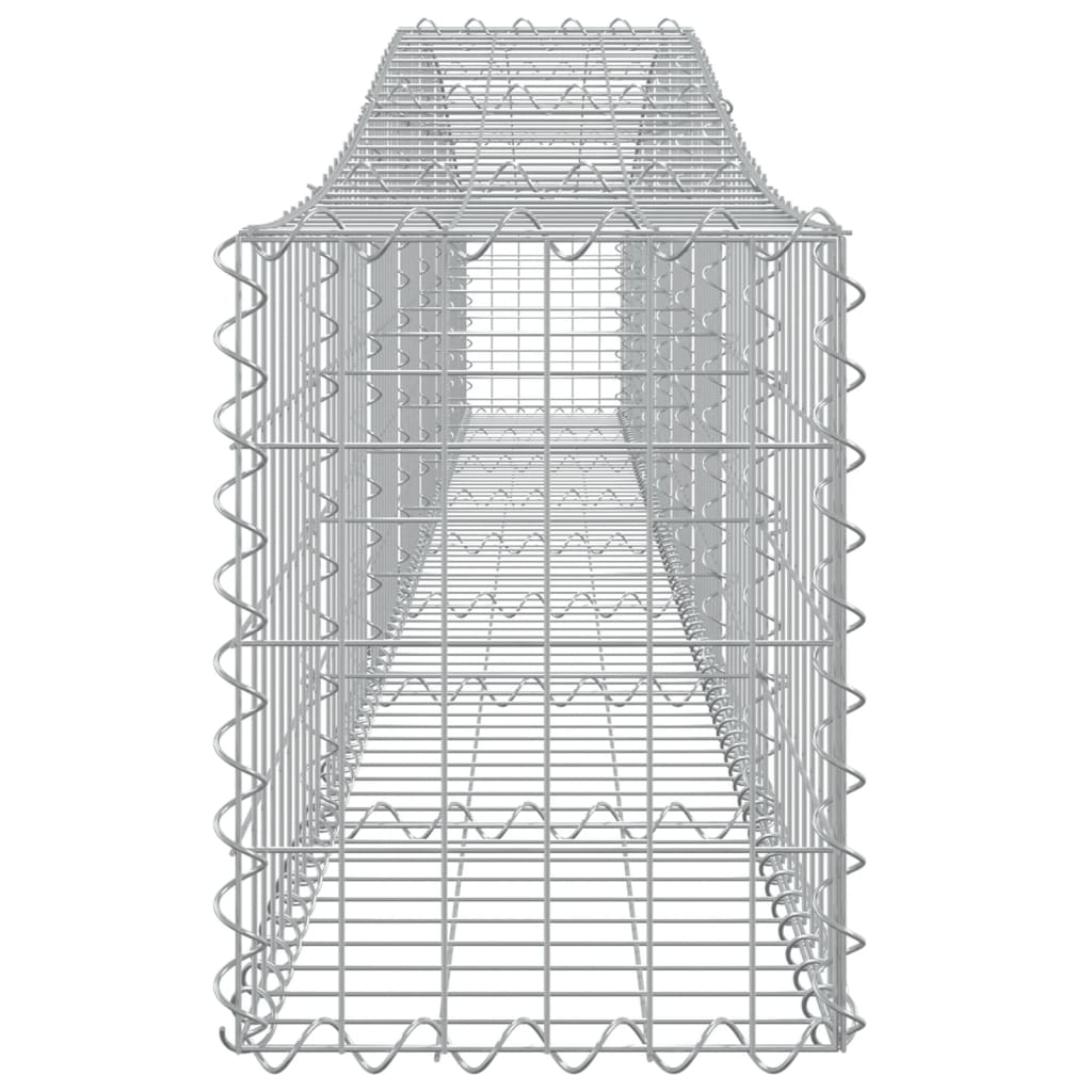 Arched Gabion Baskets 7 pcs 400x30x40/60 cm Galvanised Iron
