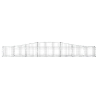 Arched Gabion Baskets 9 pcs 400x30x40/60 cm Galvanised Iron