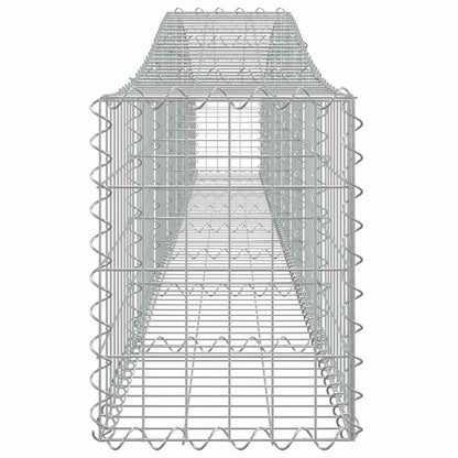 Arched Gabion Baskets 9 pcs 400x30x40/60 cm Galvanised Iron