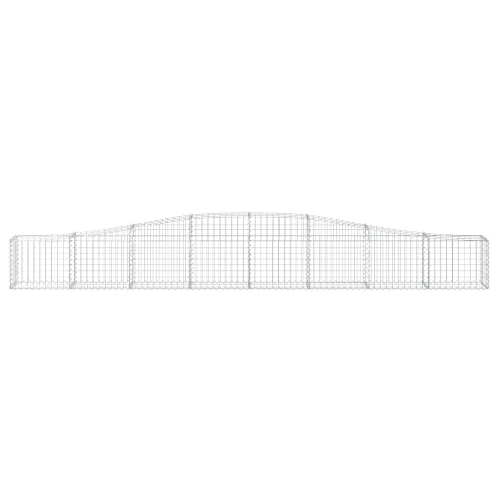 Arched Gabion Baskets 10 pcs 400x30x40/60 cm Galvanised Iron