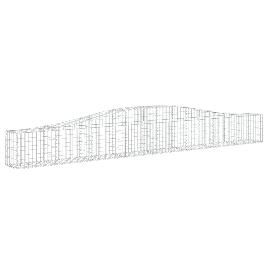 Arched Gabion Baskets 15 pcs 400x30x40/60 cm Galvanised Iron