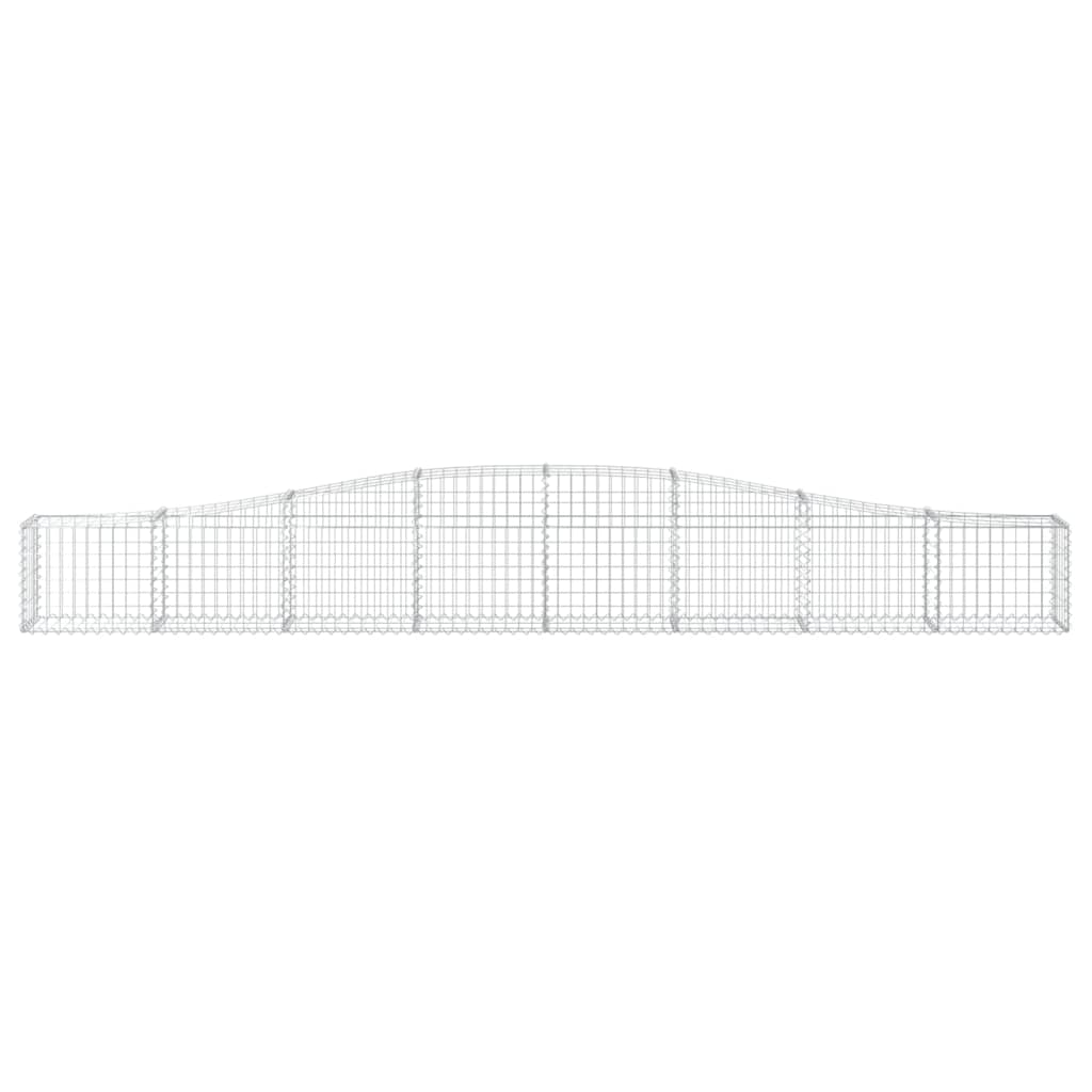 Arched Gabion Baskets 15 pcs 400x30x40/60 cm Galvanised Iron