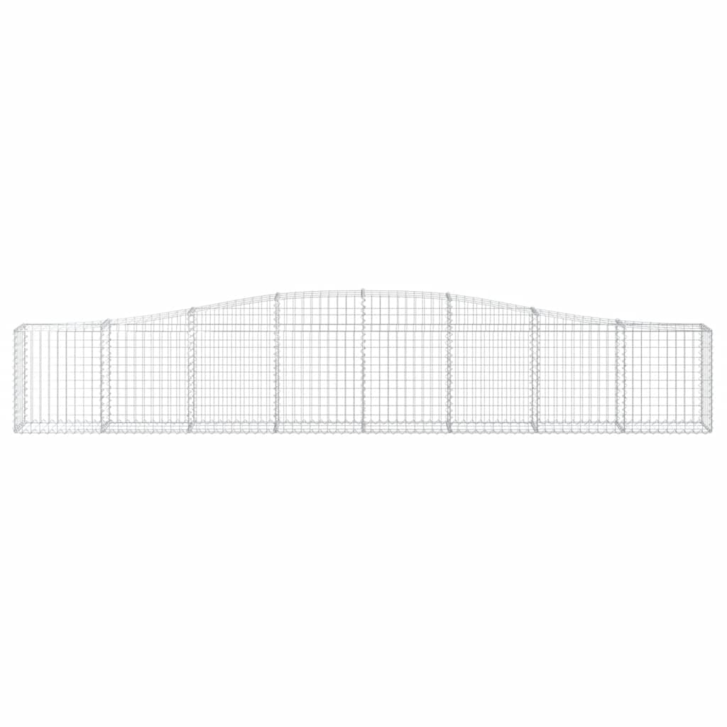 Arched Gabion Baskets 3 pcs 400x30x60/80 cm Galvanised Iron