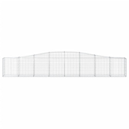 Arched Gabion Baskets 5 pcs 400x30x60/80 cm Galvanised Iron