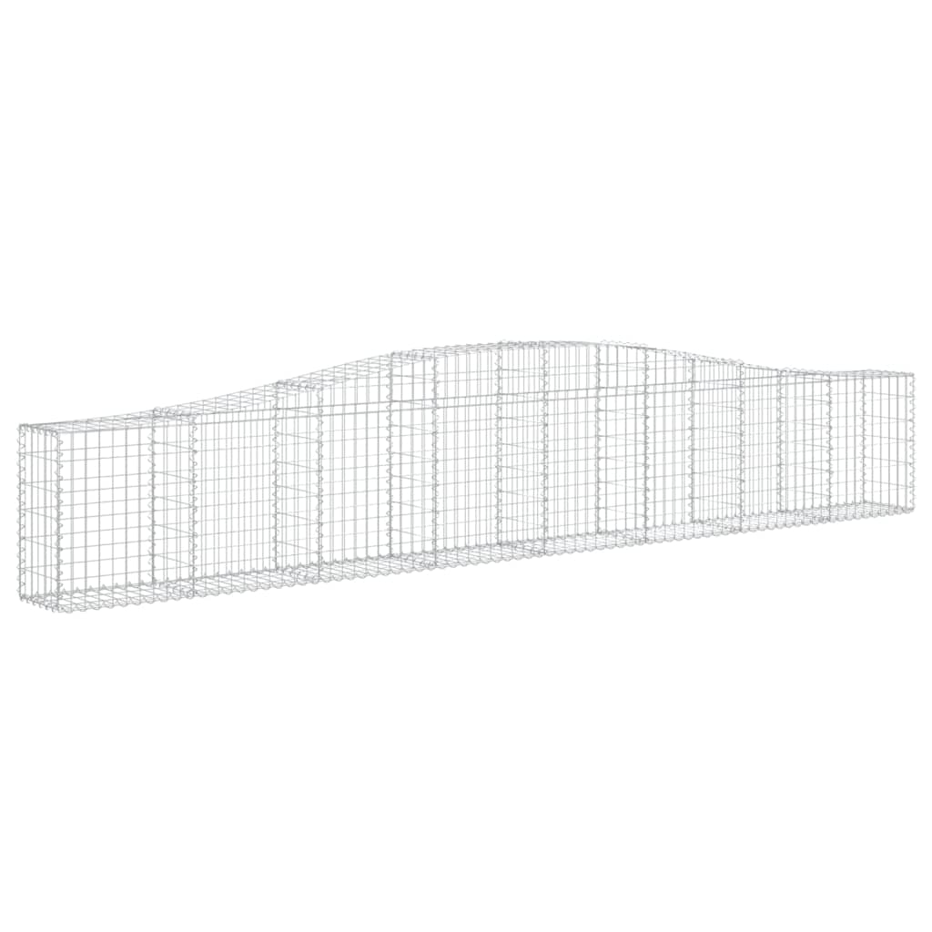 Arched Gabion Baskets 7 pcs 400x30x60/80 cm Galvanised Iron