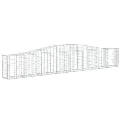 Arched Gabion Baskets 7 pcs 400x30x60/80 cm Galvanised Iron