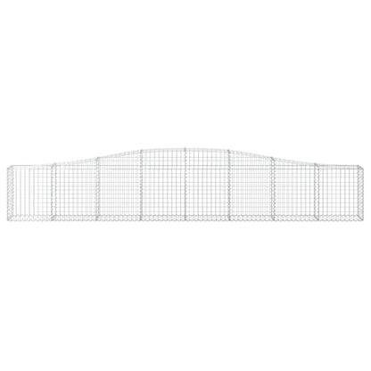 Arched Gabion Baskets 7 pcs 400x30x60/80 cm Galvanised Iron