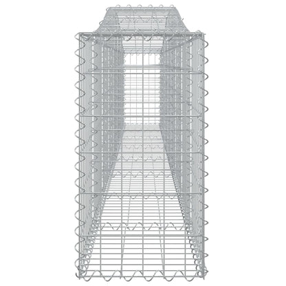 Arched Gabion Baskets 7 pcs 400x30x60/80 cm Galvanised Iron