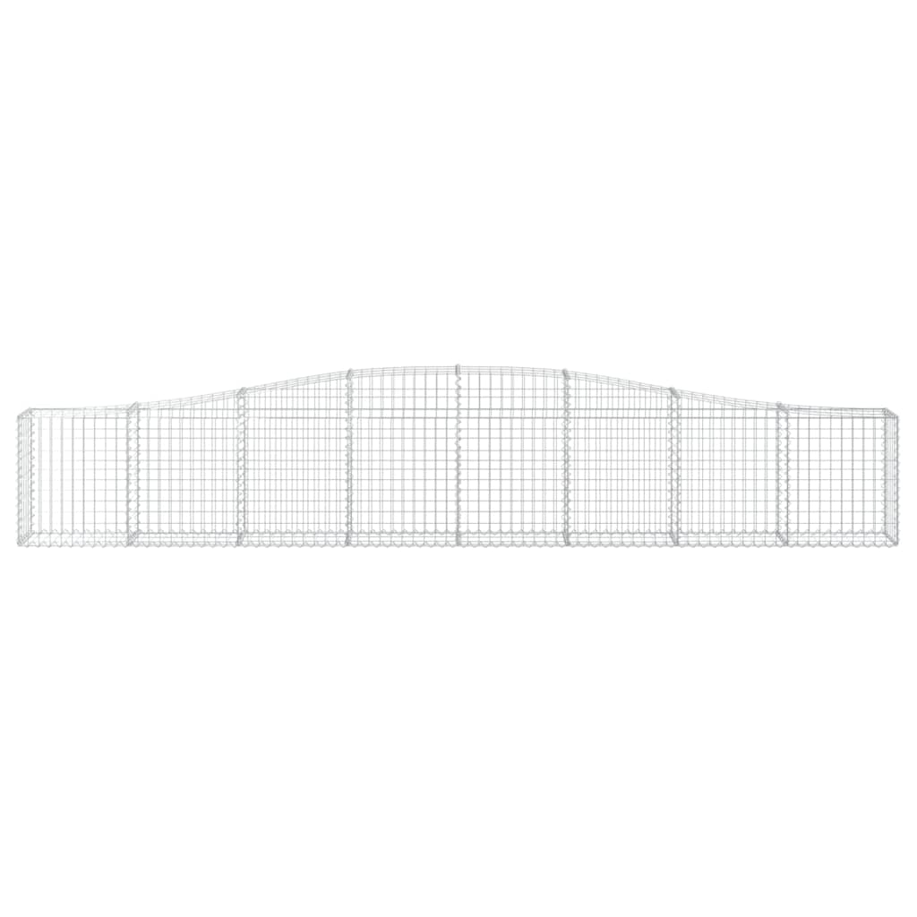 Arched Gabion Baskets 8 pcs 400x30x60/80 cm Galvanised Iron