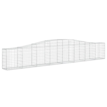 Arched Gabion Baskets 9 pcs 400x30x60/80 cm Galvanised Iron
