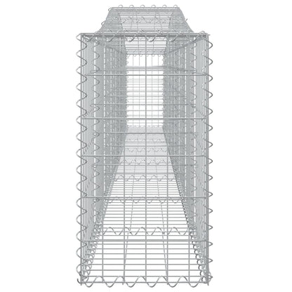 Arched Gabion Baskets 10 pcs 400x30x60/80 cm Galvanised Iron
