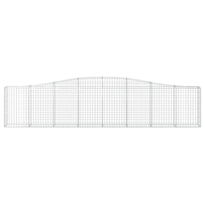Arched Gabion Baskets 2 pcs 400x30x80/100 cm Galvanised Iron