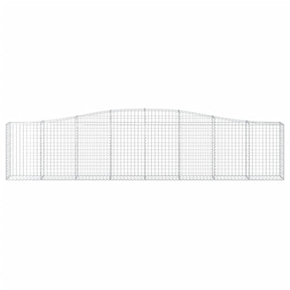 Arched Gabion Baskets 5 pcs 400x30x80/100 cm Galvanised Iron