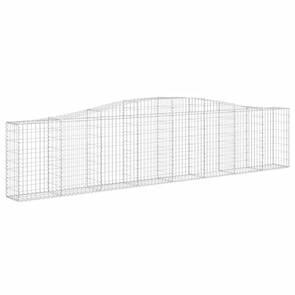 Arched Gabion Baskets 8 pcs 400x30x80/100 cm Galvanised Iron