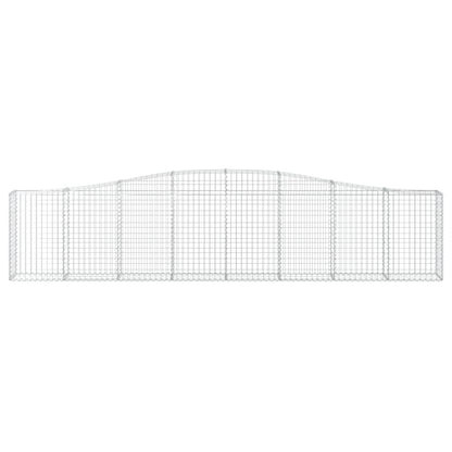 Arched Gabion Baskets 9 pcs 400x30x80/100 cm Galvanised Iron