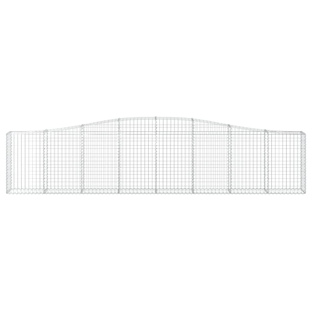 Arched Gabion Baskets 10 pcs 400x30x80/100 cm Galvanised Iron