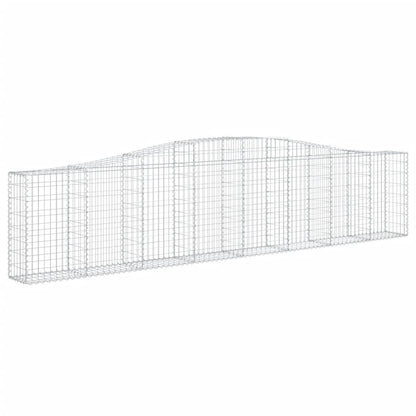 Arched Gabion Baskets 25 pcs 400x30x80/100 cm Galvanised Iron