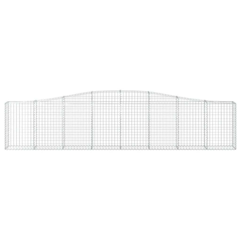 Arched Gabion Baskets 25 pcs 400x30x80/100 cm Galvanised Iron