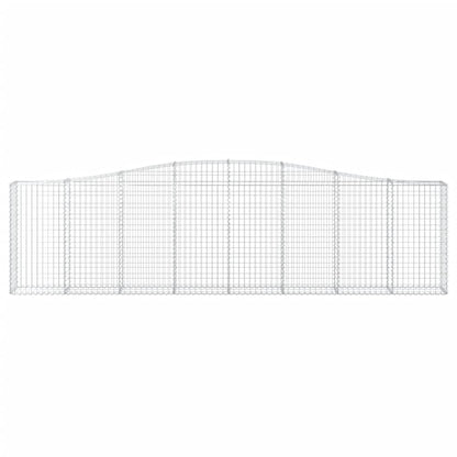 Arched Gabion Baskets 2 pcs 400x30x100/120 cm Galvanised Iron