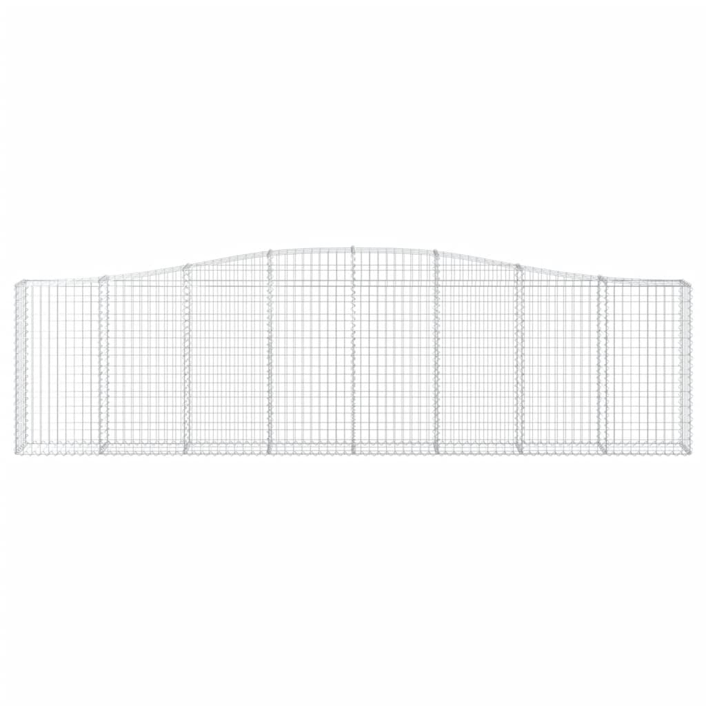 Arched Gabion Baskets 2 pcs 400x30x100/120 cm Galvanised Iron