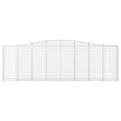 Arched Gabion Baskets 3 pcs 400x30x120/140 cm Galvanised Iron