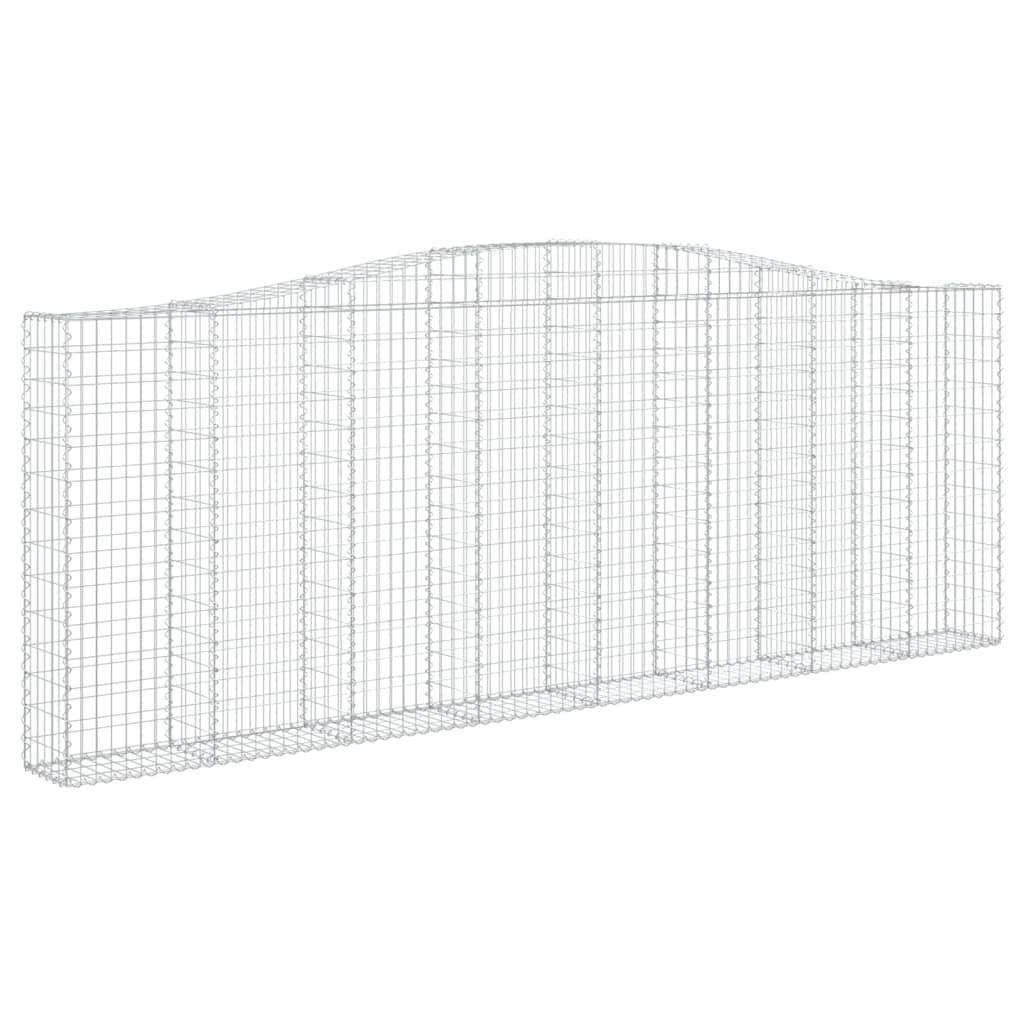 Arched Gabion Baskets 8 pcs 400x30x140/160 cm Galvanised Iron
