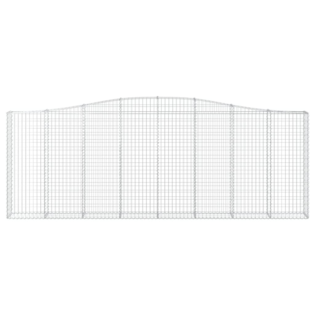 Arched Gabion Baskets 8 pcs 400x30x140/160 cm Galvanised Iron