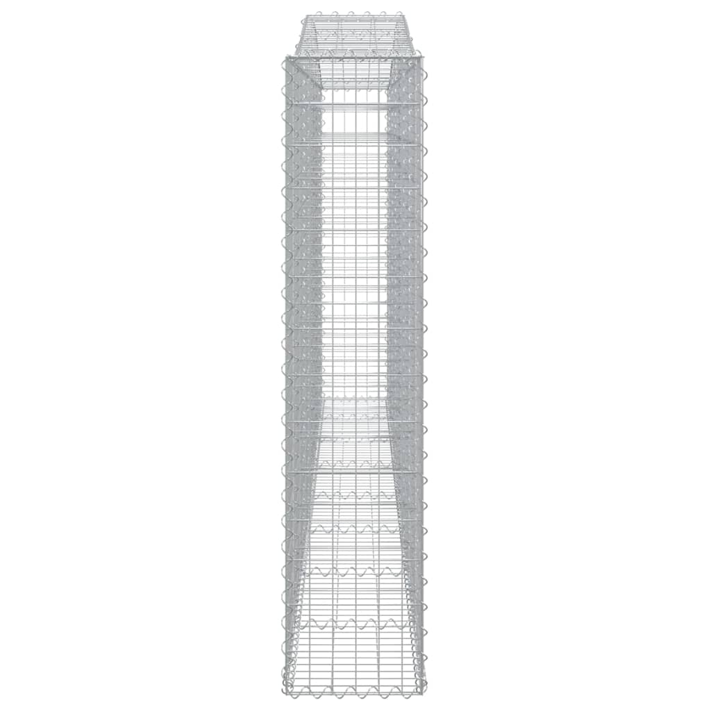 Arched Gabion Baskets 8 pcs 400x30x140/160 cm Galvanised Iron