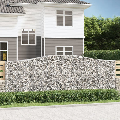 Arched Gabion Baskets 8 pcs 400x30x140/160 cm Galvanised Iron