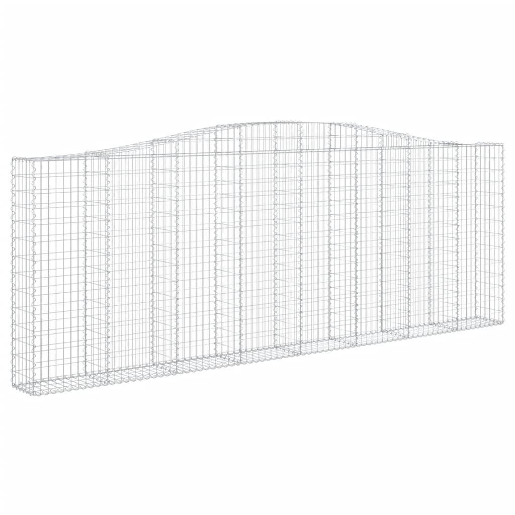 Arched Gabion Baskets 10 pcs 400x30x140/160 cm Galvanised Iron