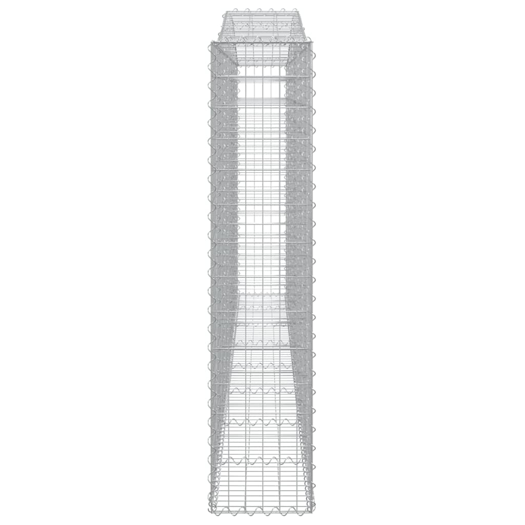 Arched Gabion Baskets 10 pcs 400x30x140/160 cm Galvanised Iron