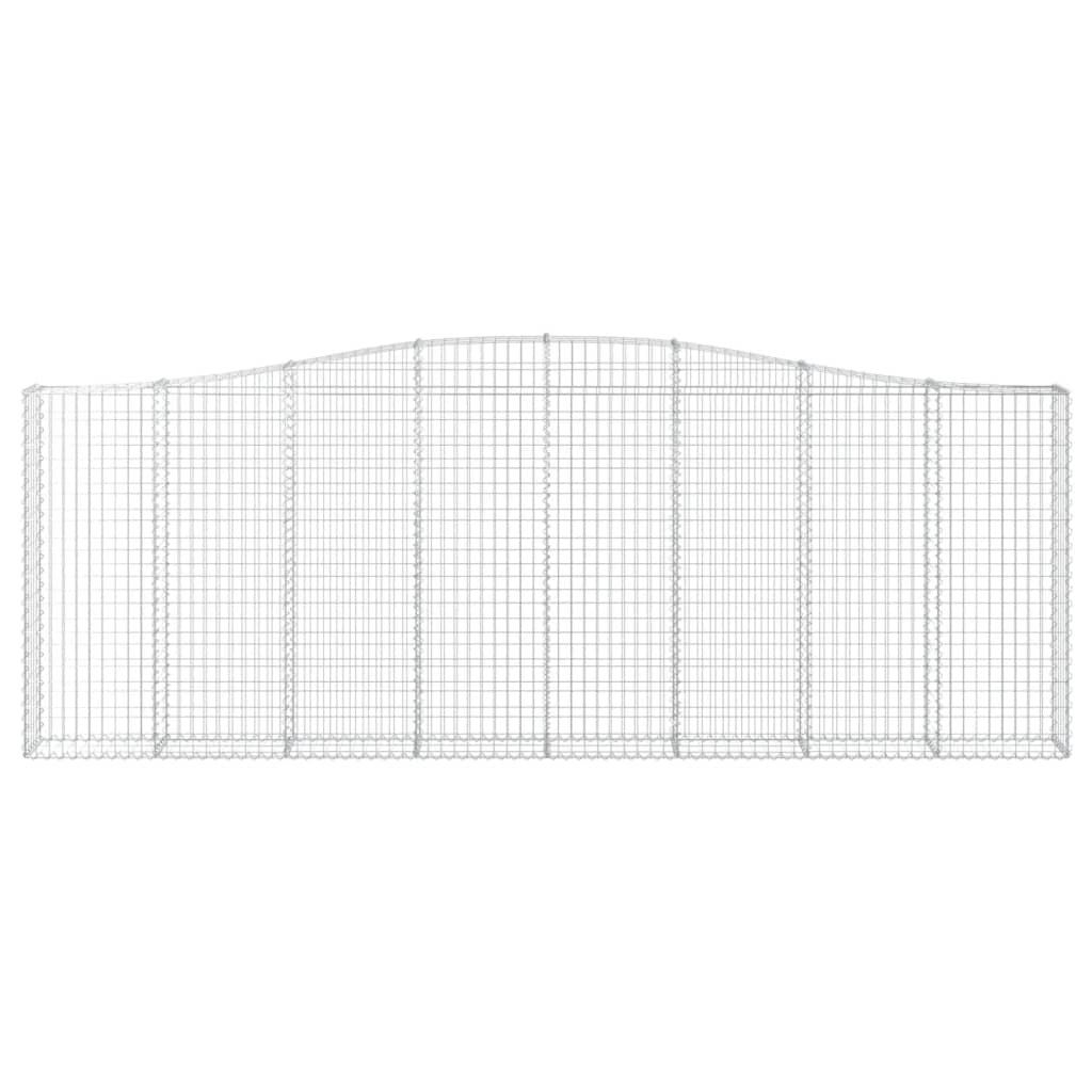 Arched Gabion Baskets 15 pcs 400x30x140/160 cm Galvanised Iron