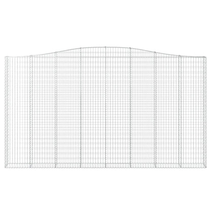 Arched Gabion Baskets 2 pcs 400x30x220/240 cm Galvanised Iron