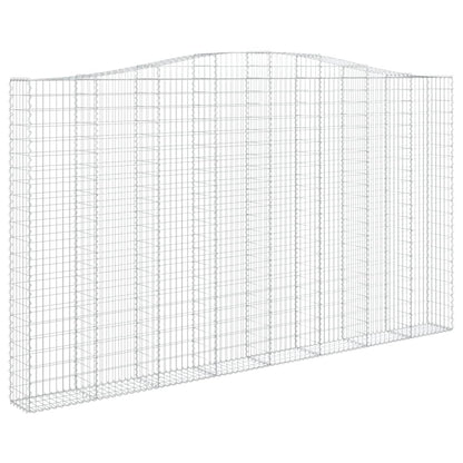 Arched Gabion Baskets 4 pcs 400x30x220/240 cm Galvanised Iron