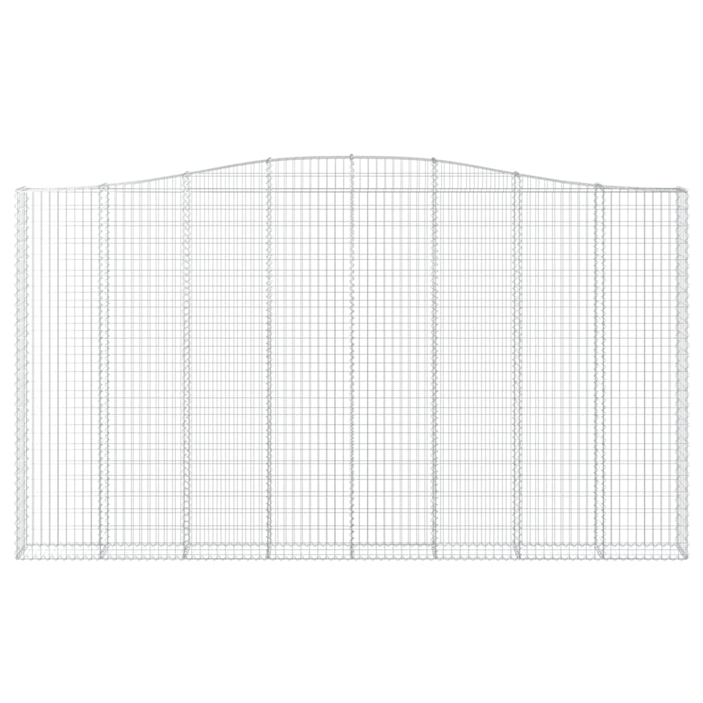 Arched Gabion Baskets 4 pcs 400x30x220/240 cm Galvanised Iron