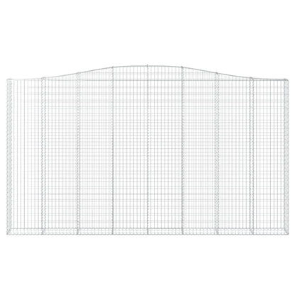 Arched Gabion Baskets 4 pcs 400x30x220/240 cm Galvanised Iron