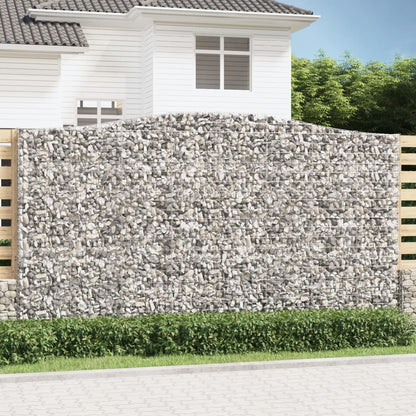 Arched Gabion Baskets 4 pcs 400x30x220/240 cm Galvanised Iron