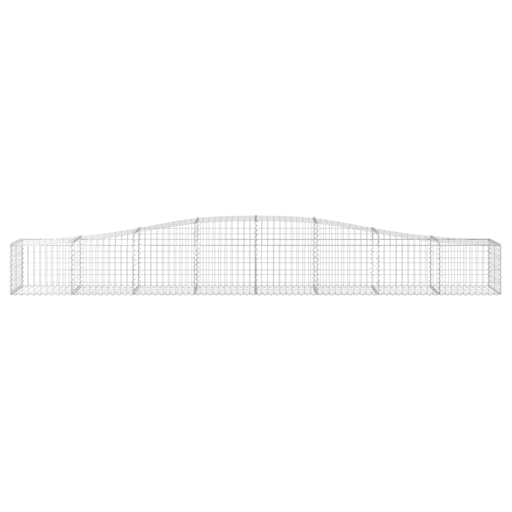 Arched Gabion Baskets 4 pcs 400x50x40/60 cm Galvanised Iron