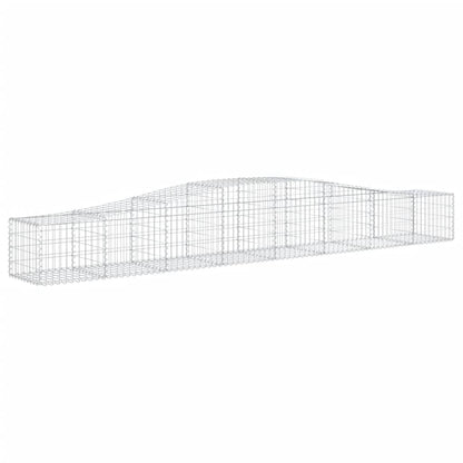 Arched Gabion Baskets 9 pcs 400x50x40/60 cm Galvanised Iron
