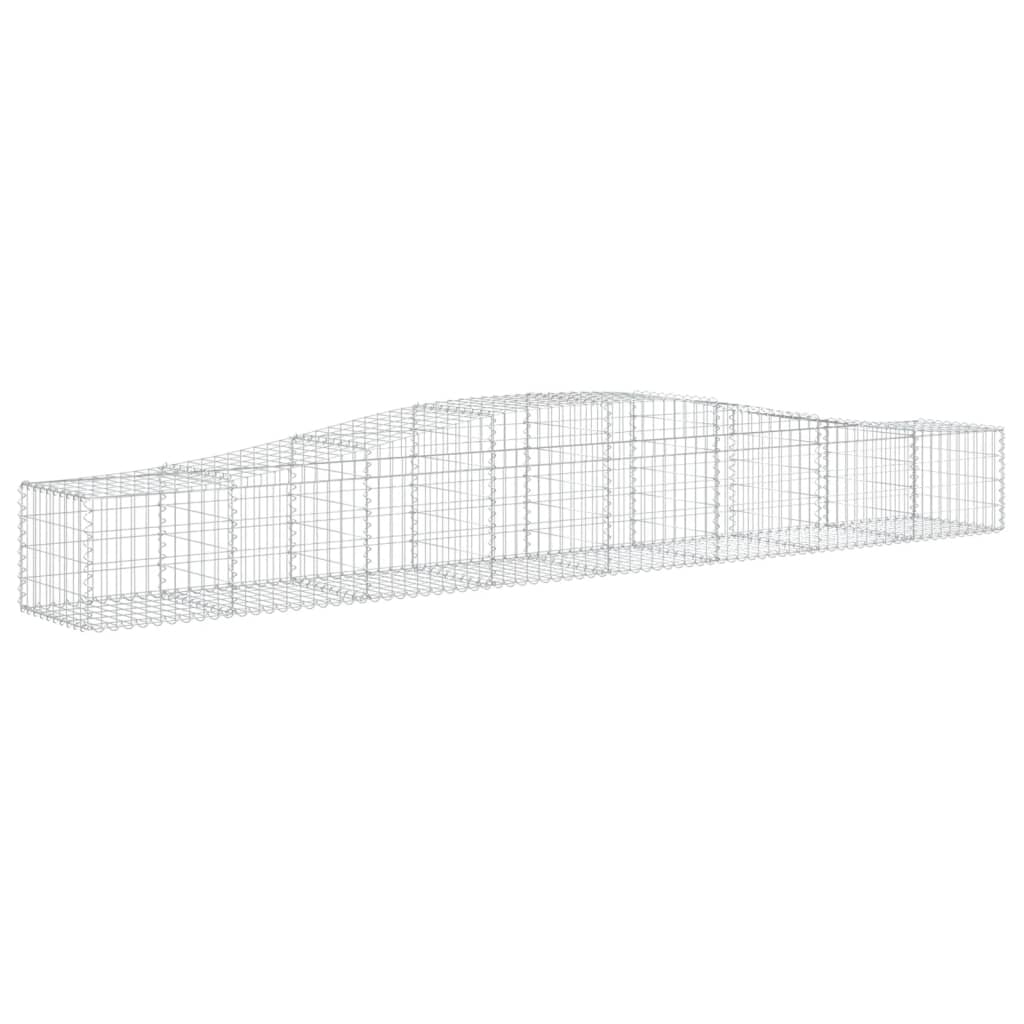 Arched Gabion Baskets 10 pcs 400x50x40/60 cm Galvanised Iron