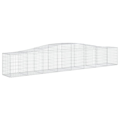 Arched Gabion Baskets 8 pcs 400x50x60/80 cm Galvanised Iron